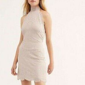 FREE PEOPLE Harper High Neck Halter Lace Dress NWT